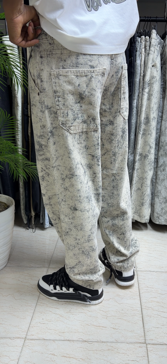 JEAN IMMPREMIE TACHETÉ Beige