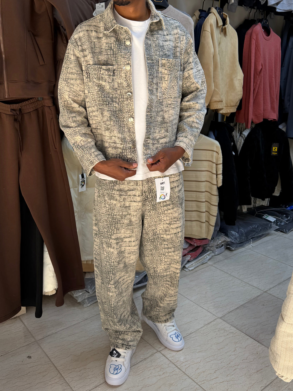ENSEMBLE IMMPREMIE Crocodile