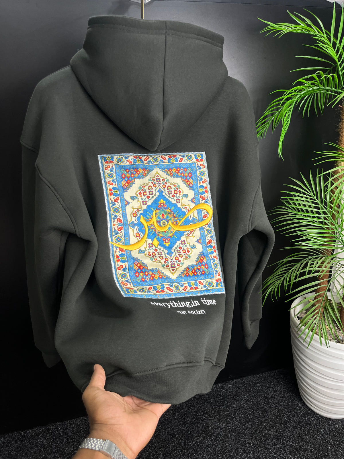 HOODIE SBER OUVERSIZE VERT FONCE