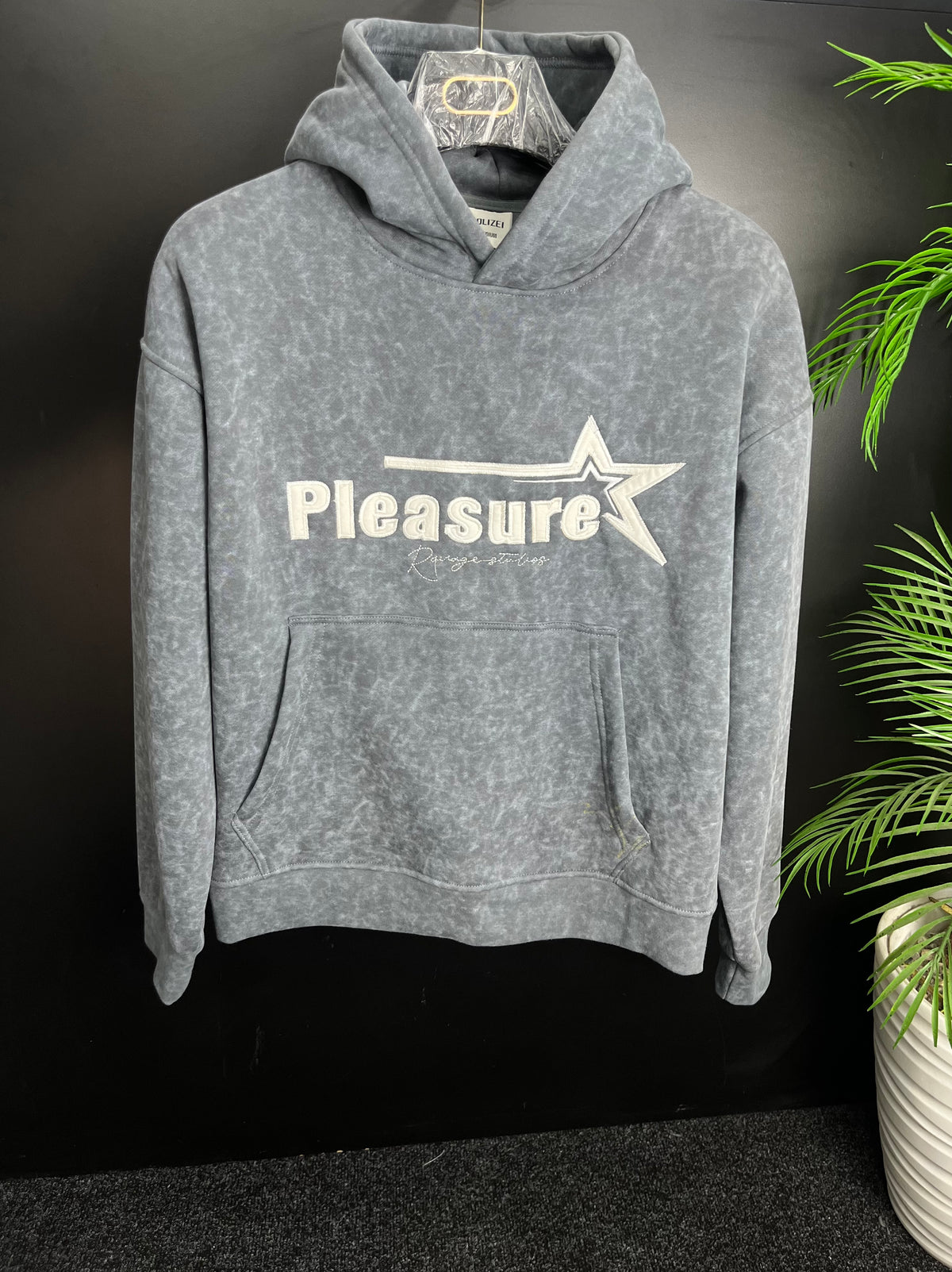 HOODIE CROP GRI